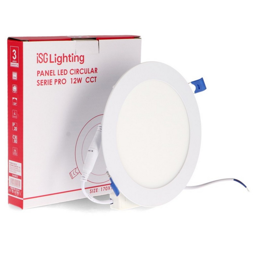 Faretto Led da incasso Slim Serie Pro 12W Rotondo Cornice bianca Apertura 120 gradi CCT temperatura colore regolabile iSG Lighting - Foto 2