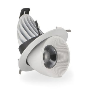 Foto principale Faretto Led da incasso Track 30W Rotondo Orientabile Cornice bianca Apertura 36 gradi CCT temperatura colore regolabile iSG Lighting
