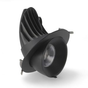 Foto principale Faretto Led da incasso Track 30W Rotondo Orientabile Cornice nera Apertura 36 gradi CCT temperatura colore regolabile iSG Lighting