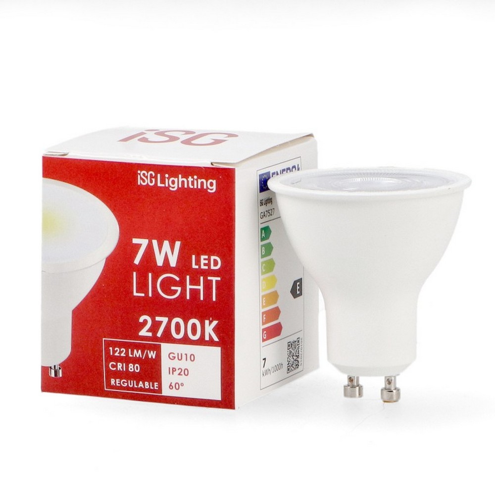 Faretto Led GU10 7W SMD Apertura 60 gradi Bianco neutro 4000K iSG Lighting - Foto 2