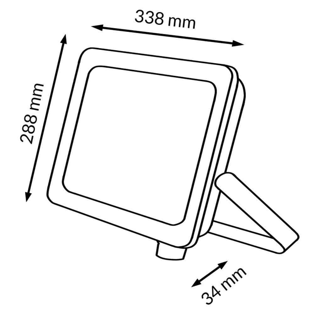 Faro proiettore Led 200W Nero da esterno IP65 CCT temperatura colore regolabile M LEDME - Foto 1