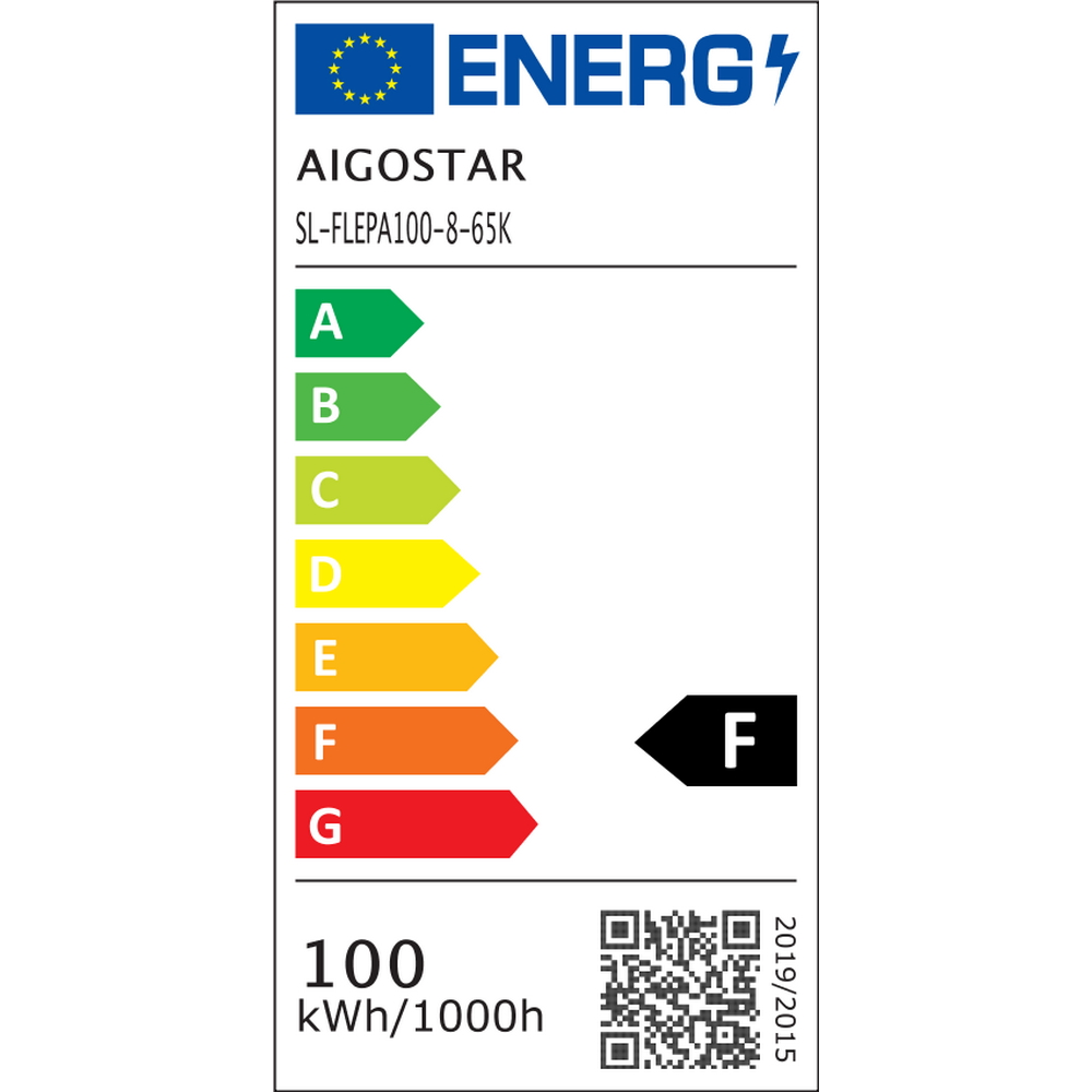 Faro proiettore Led Slim 100W Nero da esterno IP65 Bianco freddo 6500K Aigostar - Foto 6