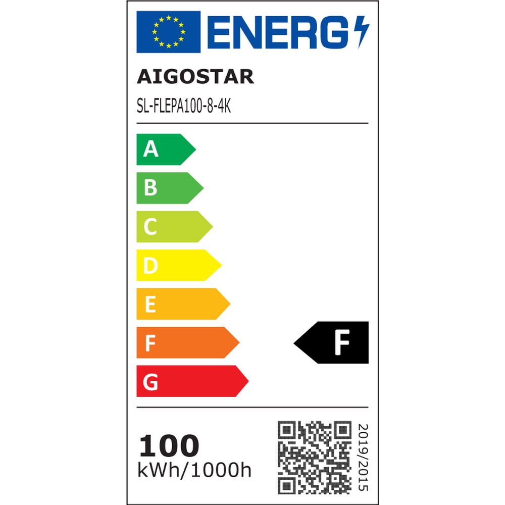 Faro proiettore Led Slim 100W Nero da esterno IP65 Bianco neutro 4000K Aigostar - Foto 7