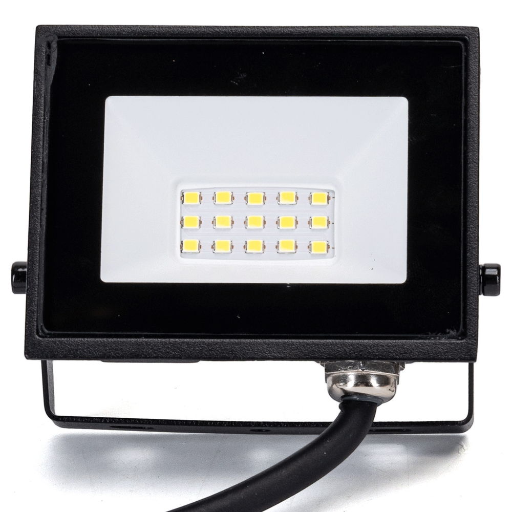 Faro proiettore Led Slim 10W Nero da esterno IP65 Bianco freddo 6500K Aigostar - Foto 1