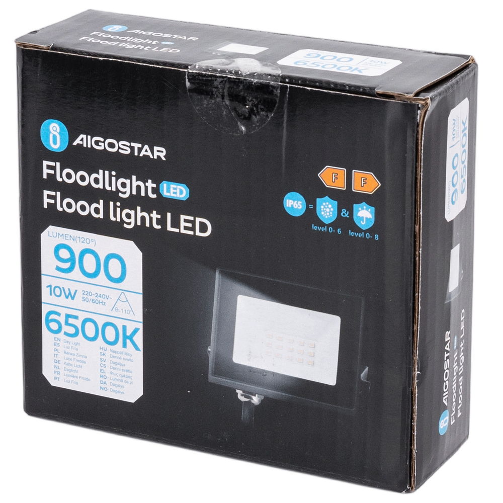 Faro proiettore Led Slim 10W Nero da esterno IP65 Bianco freddo 6500K Aigostar - Foto 4