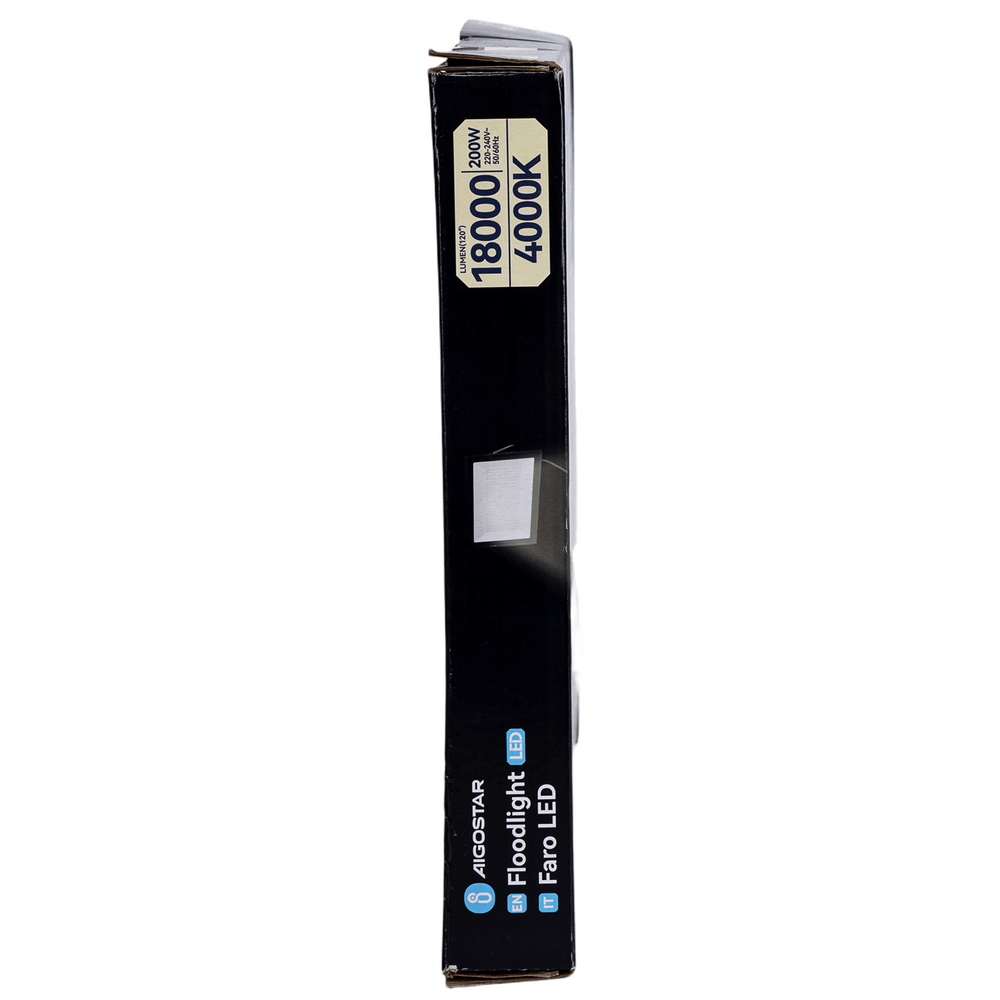Faro proiettore Led Slim 200W Nero da esterno IP65 Bianco neutro 4000K Aigostar - Foto 5