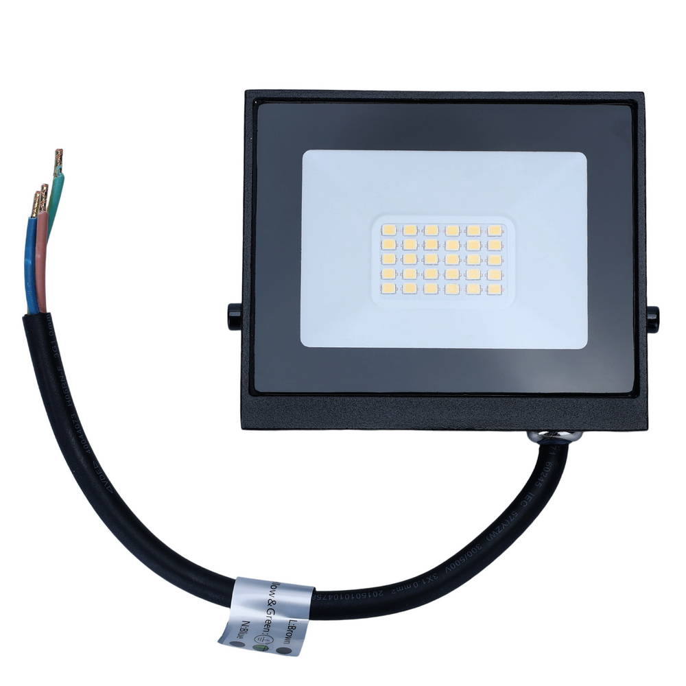 Faro proiettore Led Slim 20W Nero da esterno IP65 Bianco neutro 4000K Aigostar - Foto 3