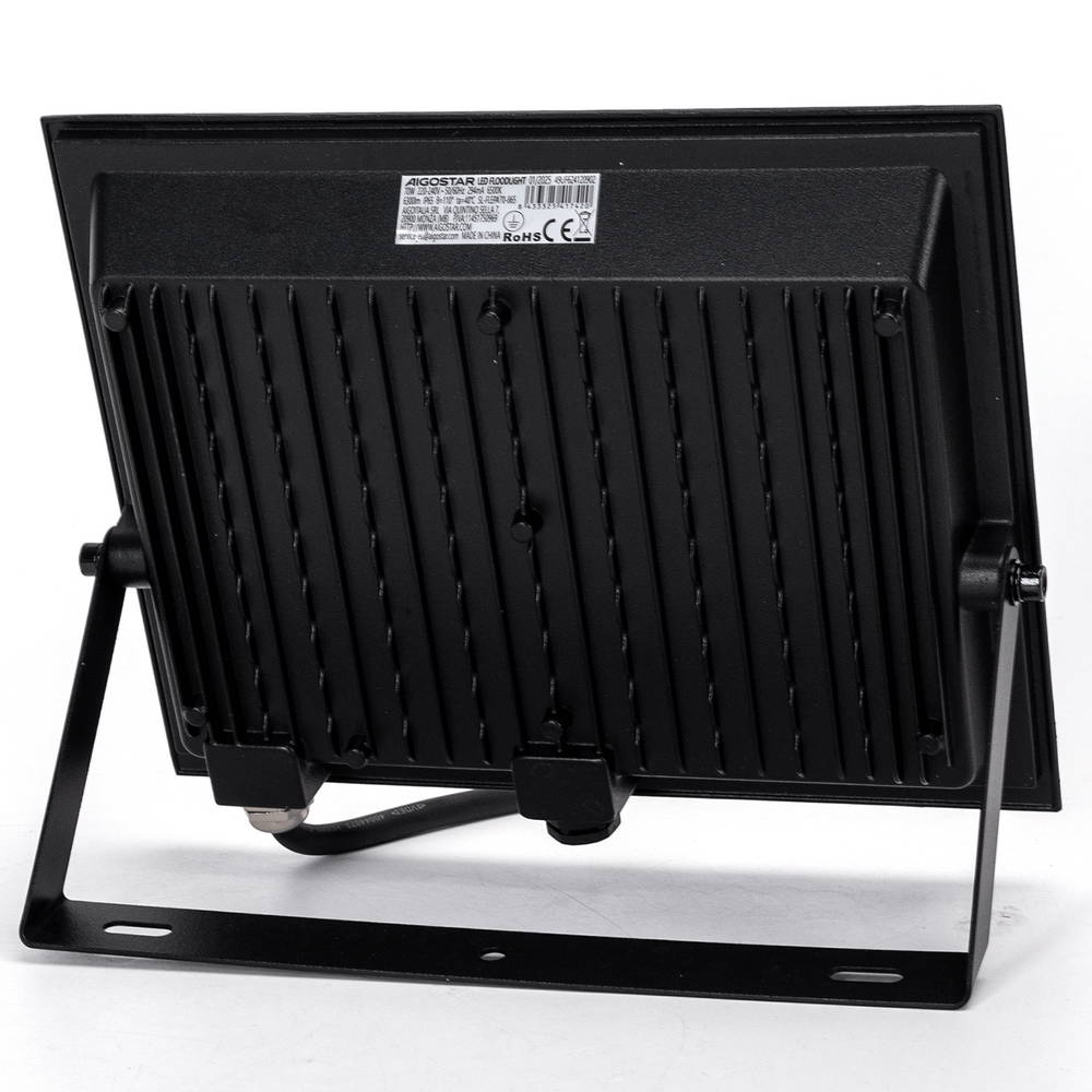 Faro proiettore Led Slim 70W Nero da esterno IP65 Bianco neutro 4000K Aigostar - Foto 2