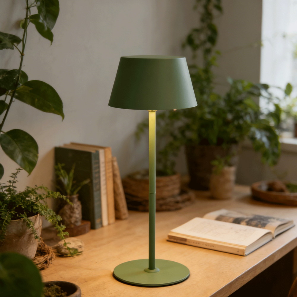 Lampada da tavolo Led touch Eli 5W Verde CCT temperatura colore regolabile portatile a batteria ricaricabile USB Aigostar - immagine 5