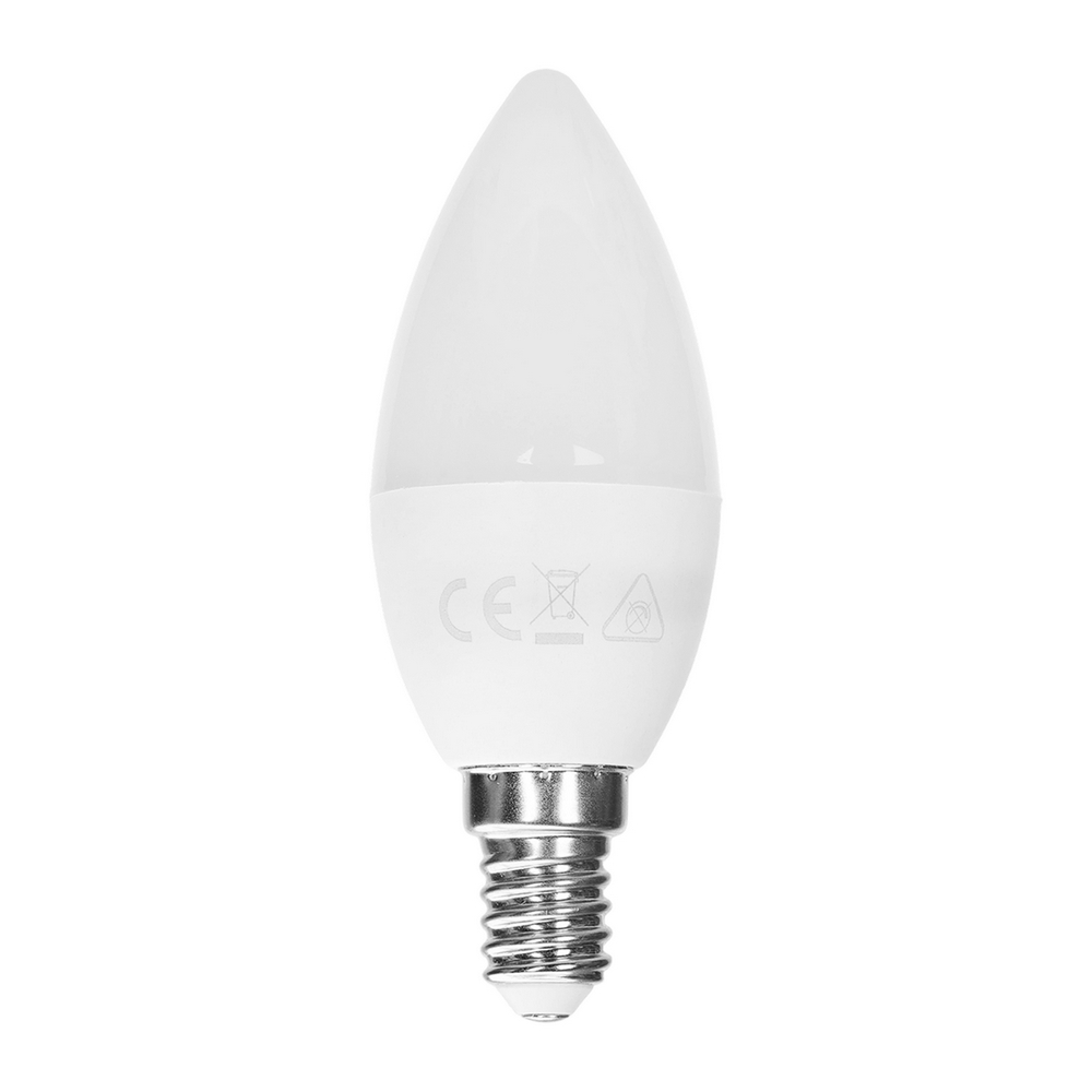 Lampadina Led E14 C37 a oliva 6W RGB + Bianco caldo 3000K con telecomando Aigostar