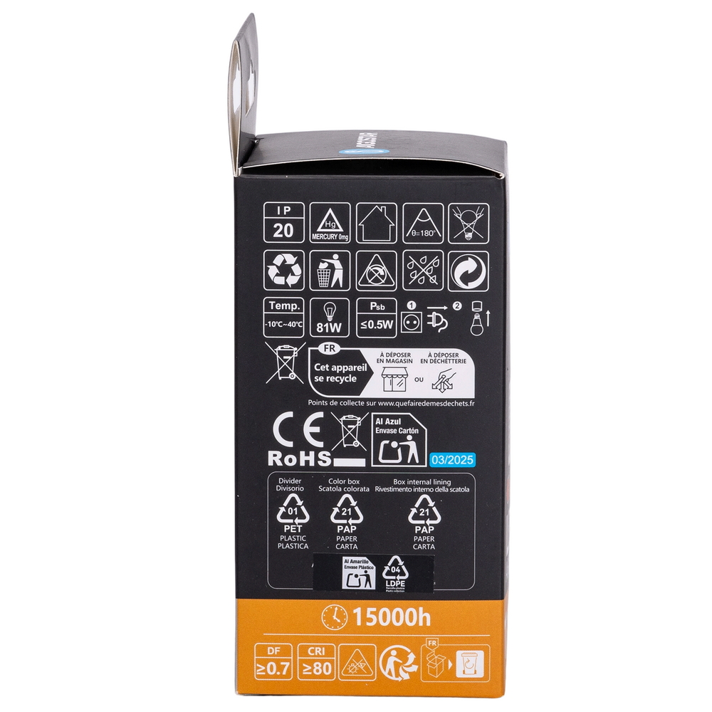 Lampadina Led E27 A60 a bulbo 12W RGB + Bianco caldo 3000K con telecomando Aigostar - immagine 7