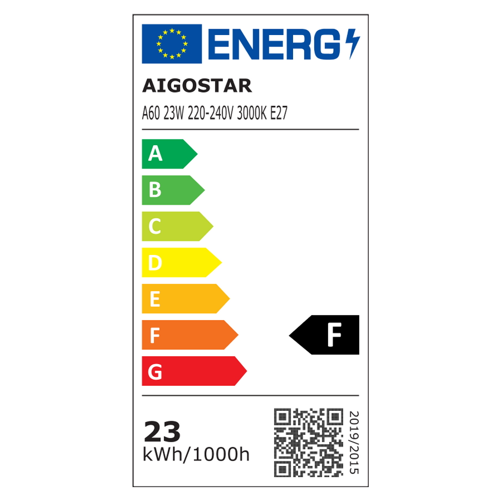 Lampadina Led E27 A60 a bulbo 23W Bianco caldo 3000K Aigostar - immagine 4