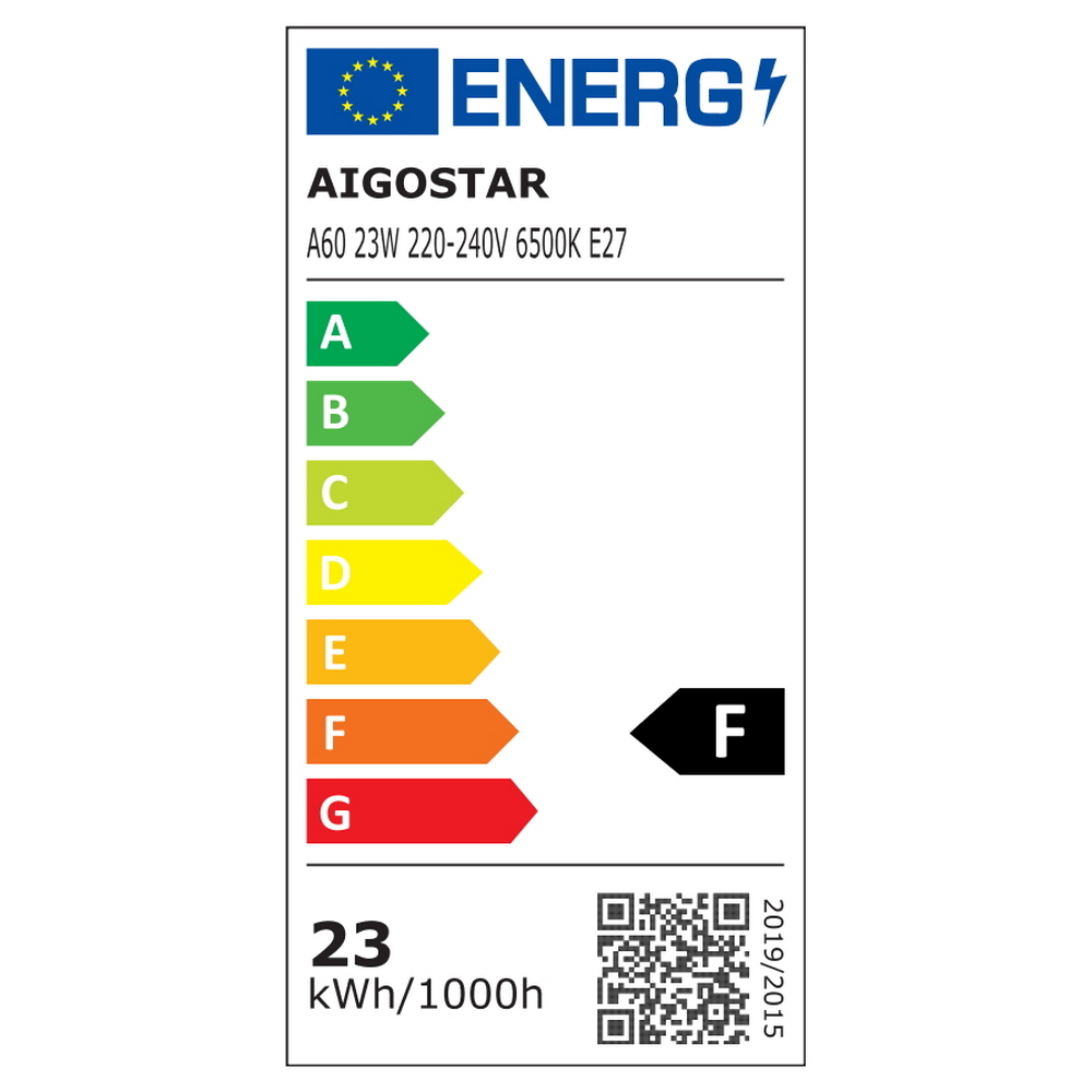 Lampadina Led E27 A60 a bulbo 23W Bianco freddo 6500K Aigostar - immagine 4