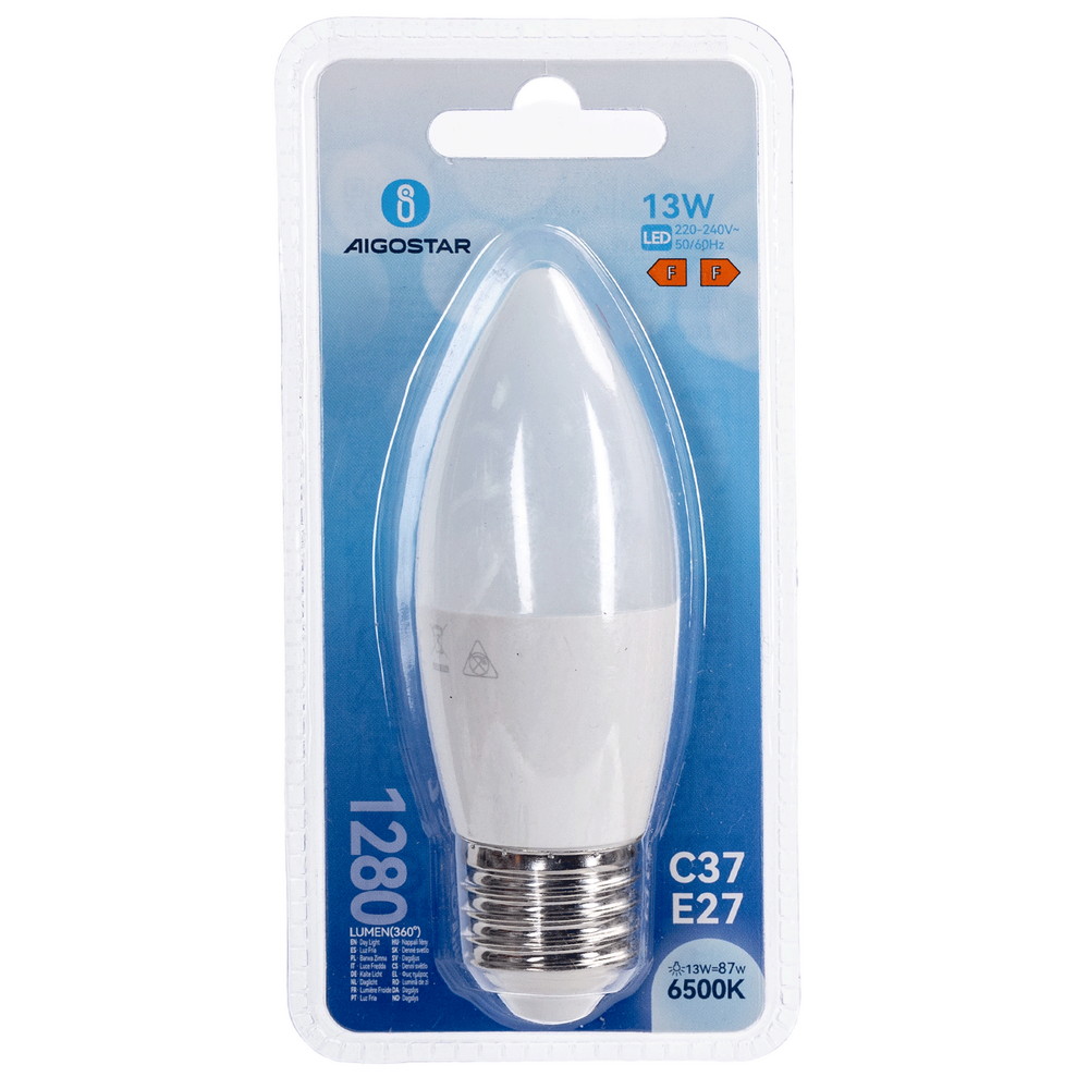 Lampadina Led E27 C37 a oliva 13W Bianco freddo 6500K Aigostar - immagine 4