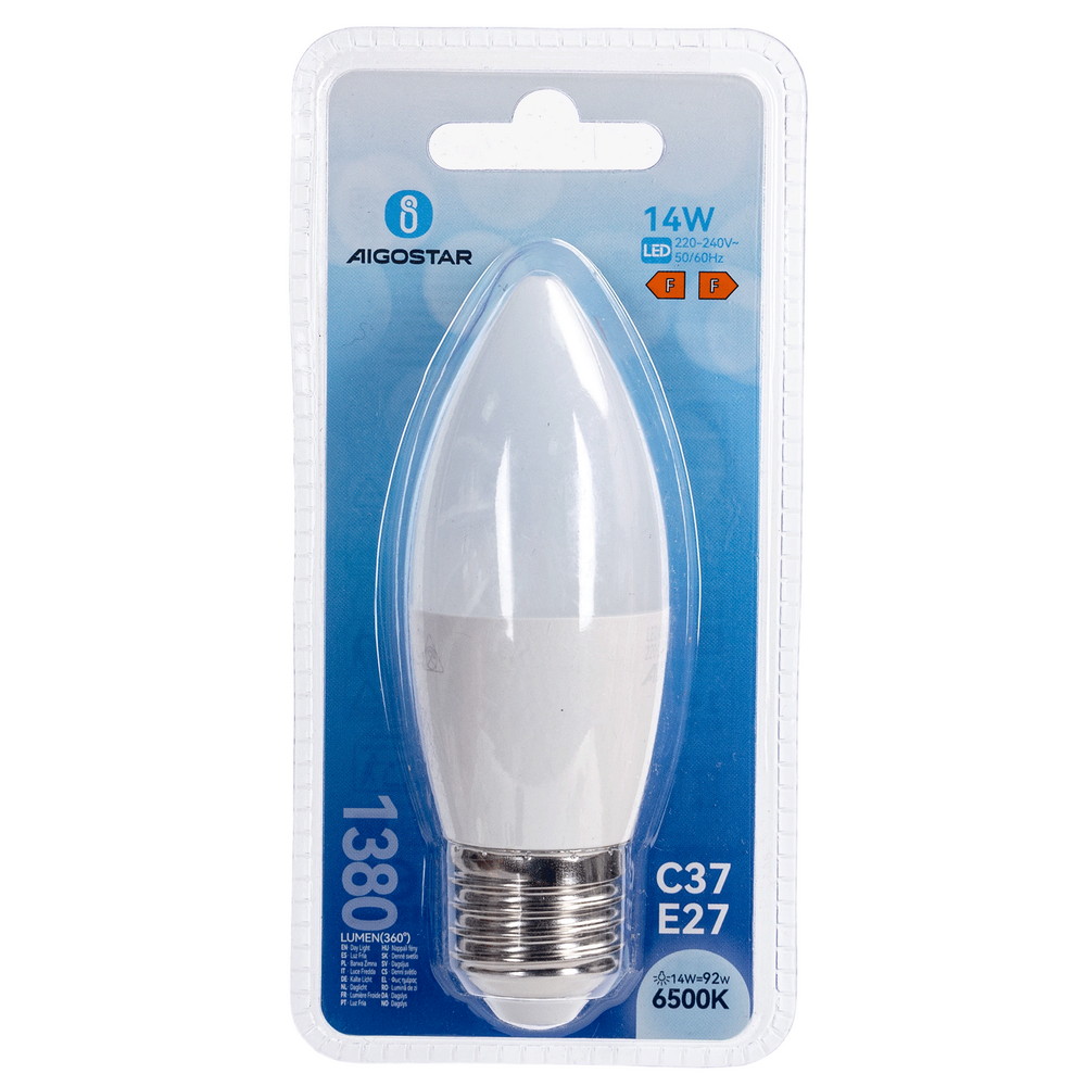 Lampadina Led E27 C37 a oliva 14W Bianco freddo 6500K Aigostar - immagine 4