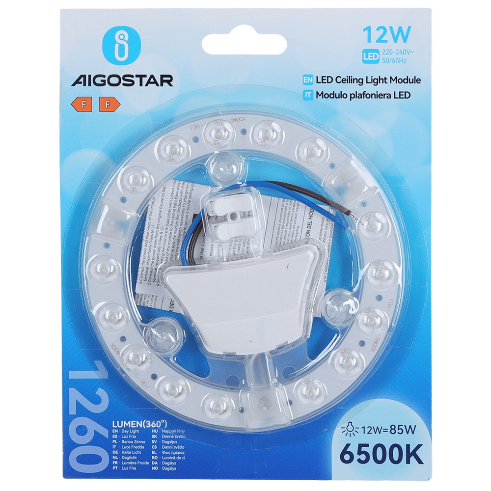 Modulo Led 12W per plafoniere e lampadari calamitato Bianco freddo 6500K Aigostar - immagine 5