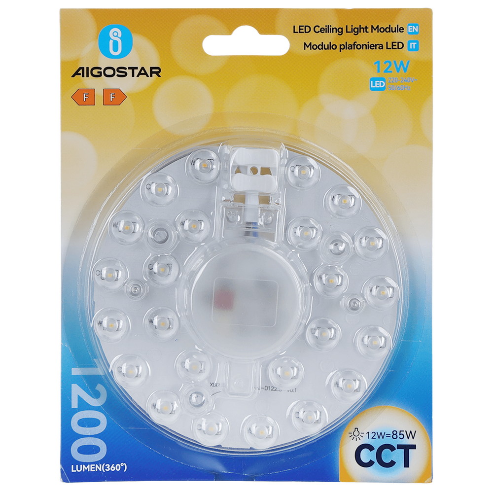 Modulo Led 12W per plafoniere e lampadari calamitato CCT temperatura colore regolabile Aigostar - immagine 5