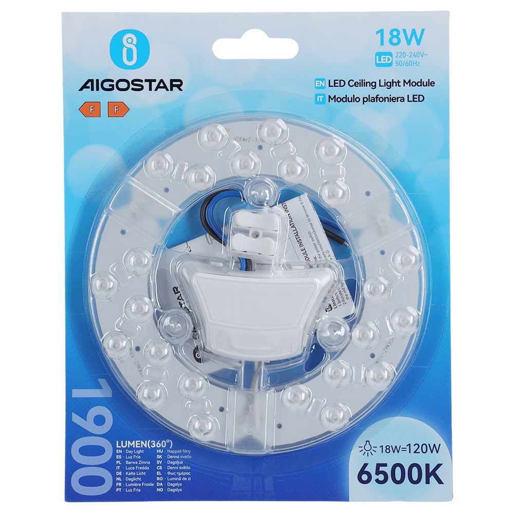 Modulo Led 18W per plafoniere e lampadari calamitato Bianco caldo 3000K Aigostar - immagine 5