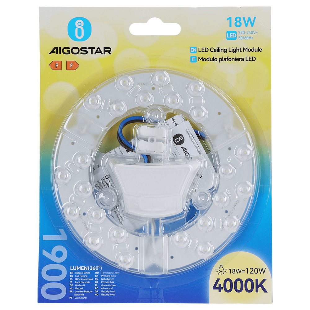 Modulo Led 18W per plafoniere e lampadari calamitato Bianco neutro 4000K Aigostar - immagine 5