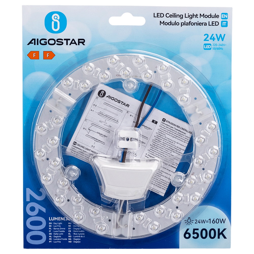 Modulo Led 24W per plafoniere e lampadari calamitato Bianco freddo 6500K Aigostar - immagine 5