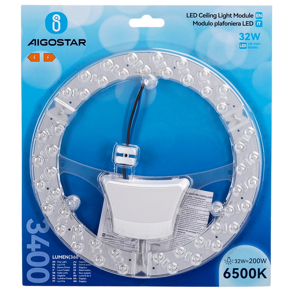 Modulo Led 32W per plafoniere e lampadari calamitato Bianco freddo 6500K Aigostar - immagine 5