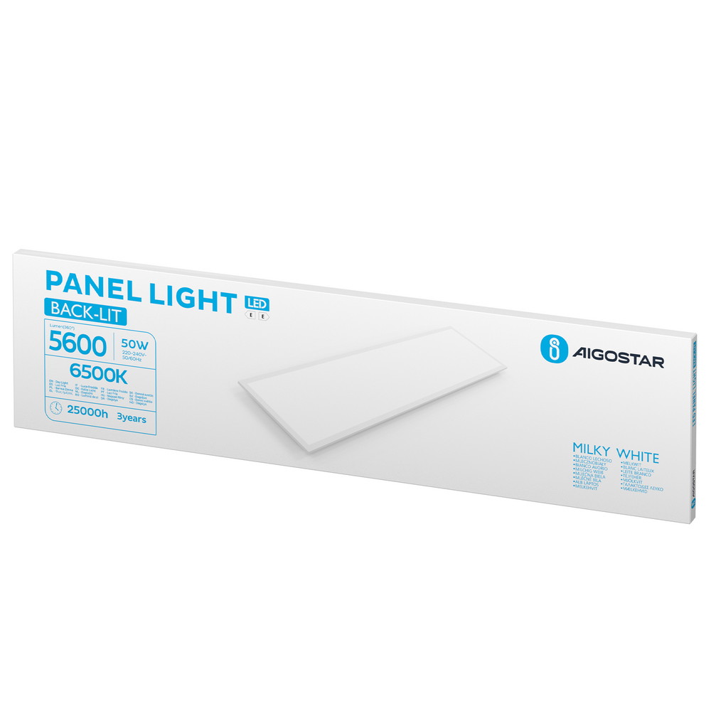 Pannello Led 50W 120x30cm Cornice bianca rettangolare Bianco freddo 6500K Aigostar - immagine 4