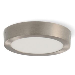 Foto principale Plafoniera Led 12W Nickel Rotonda Grigia CCT temperatura colore regolabile M LEDME