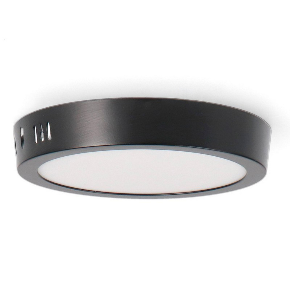 Plafoniera Led 12W Serie Pro Rotonda Nero CCT temperatura colore regolabile M LEDME