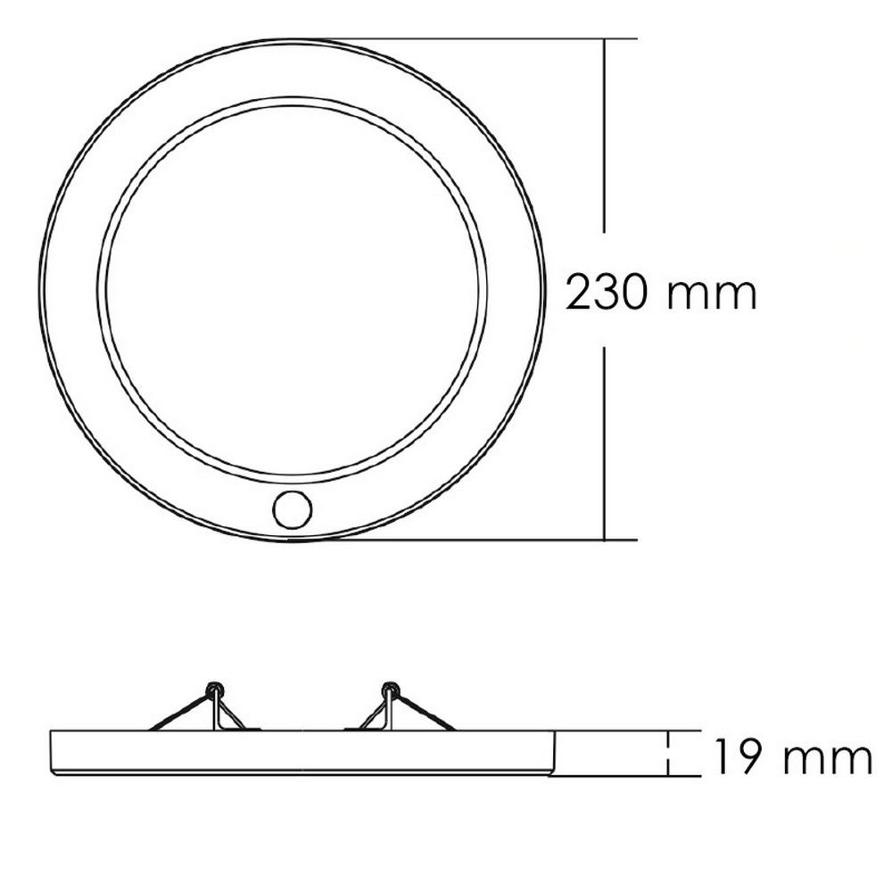 Plafoniera Led 18W Cornice bianca rotonda CCT temperatura colore regolabile Kram M LEDME - immagine 2