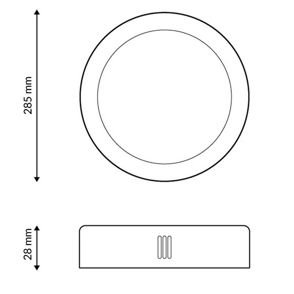 Plafoniera Led 25W Serie Pro Rotonda Nero CCT temperatura colore regolabile iSG Lighting - immagine 2