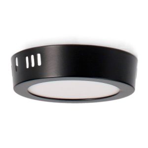 Foto principale Plafoniera Led 6W Serie Pro Rotonda Nera CCT temperatura colore regolabile M LEDME