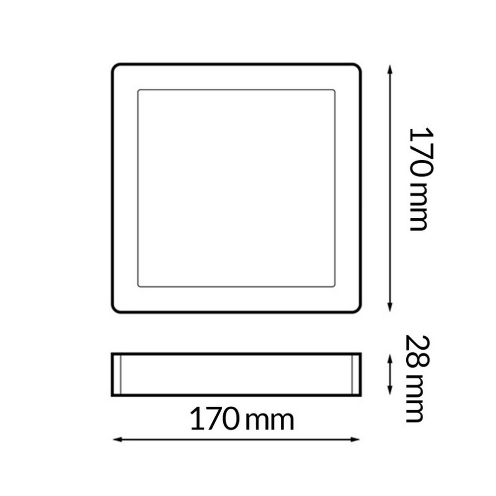 Plafoniera Led Serie Pro 12W Bianca Quadrata CCT temperatura colore regolabile iSG Lighting - immagine 2