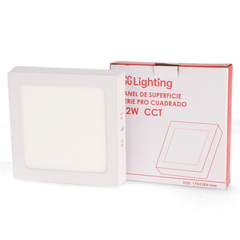 Plafoniera Led Serie Pro 12W Bianca Quadrata CCT temperatura colore regolabile iSG Lighting - immagine 3