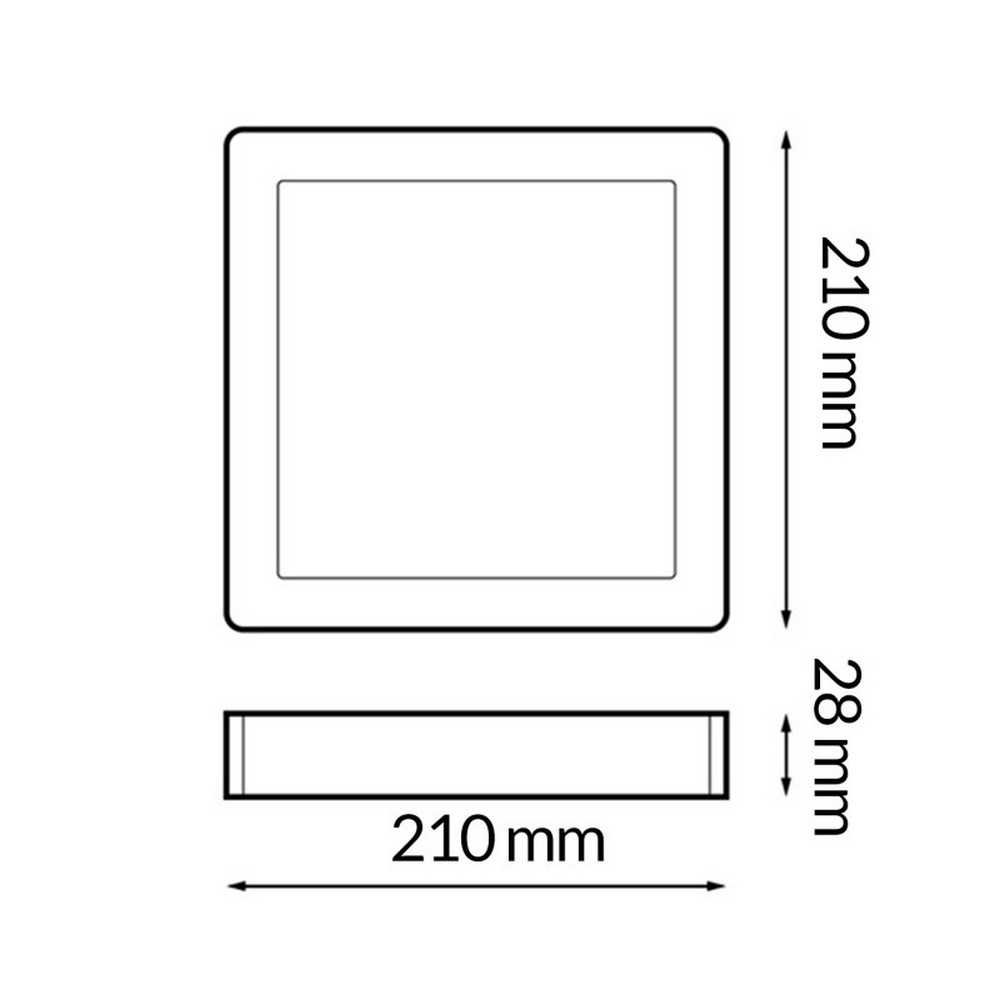 Plafoniera Led Serie Pro 20W Bianca Quadrata CCT temperatura colore regolabile iSG Lighting - immagine 2