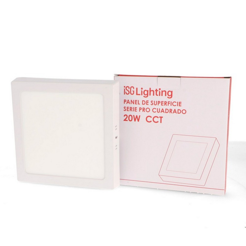 Plafoniera Led Serie Pro 20W Bianca Quadrata CCT temperatura colore regolabile iSG Lighting - immagine 3