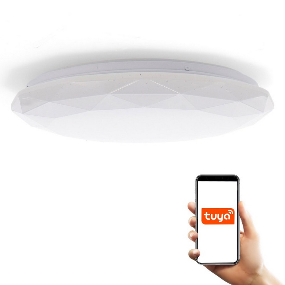Plafoniera Led Smart Tuya 24W Bluetooth CCT temperatura colore regolabile e dimmerabile Dial M LEDME - immagine 3