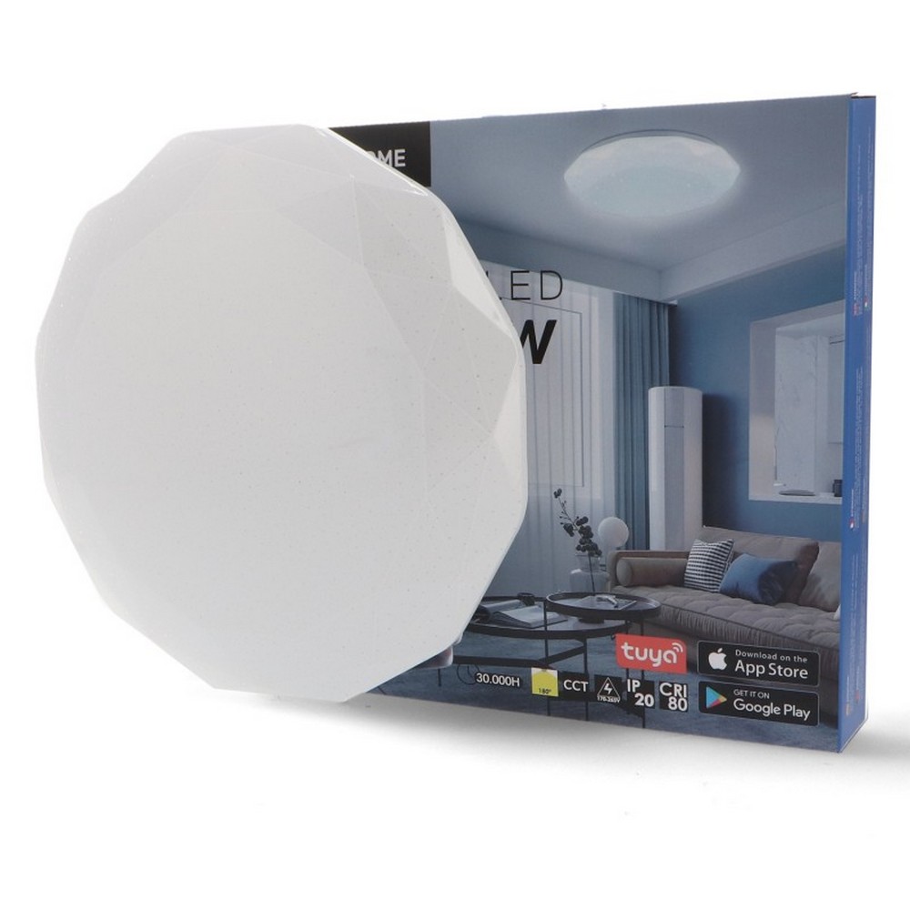 Plafoniera Led Smart Tuya 24W Bluetooth CCT temperatura colore regolabile e dimmerabile Dial M LEDME - immagine 4