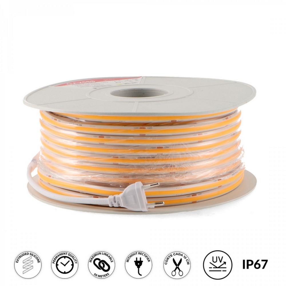 Striscia Led Point 220V 700W 14W/m COB Bobina 50 metri IP67 Bianco caldo 2700K iSG Lighting - Foto 2