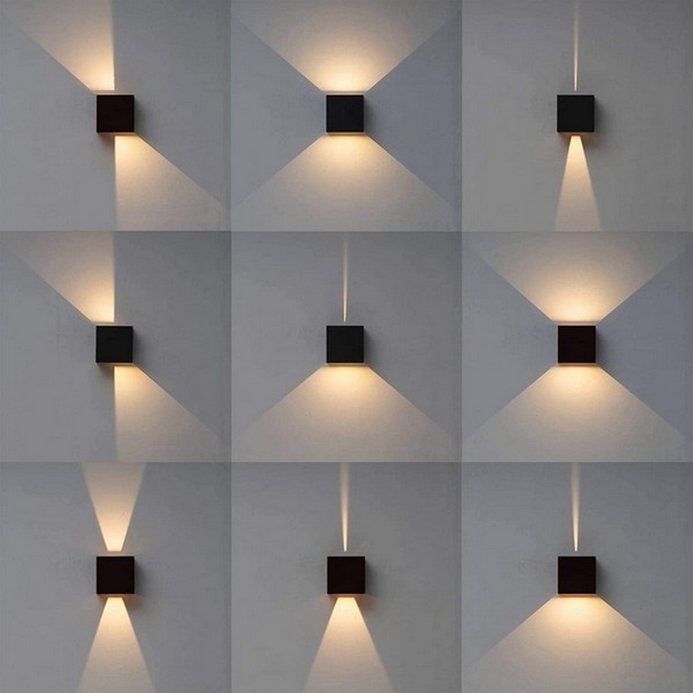 Applique Led cubo da parete 6W Doppia emissione Bianco IP65 Bianco freddo 6500K Wisdom - Foto 3