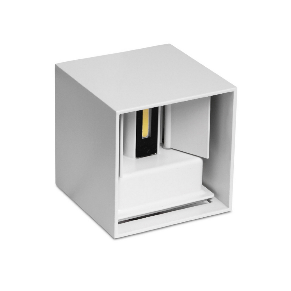 Foto principale Applique Led cubo da parete 6W Doppia emissione Bianco IP65 Bianco freddo 6500K Wisdom
