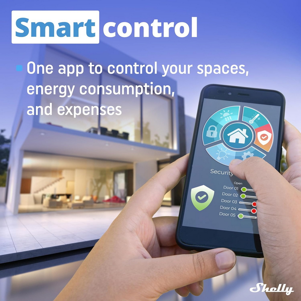 Shelly Plus UNI interruttore relé Smart 2 canali contatto pulito e monitoraggio consumi WiFi Bluetooth - Foto 5