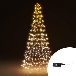 Foto principale Albero luminoso a cono da 630 Led altezza 2,50 metri Bianco Caldo Wisdom