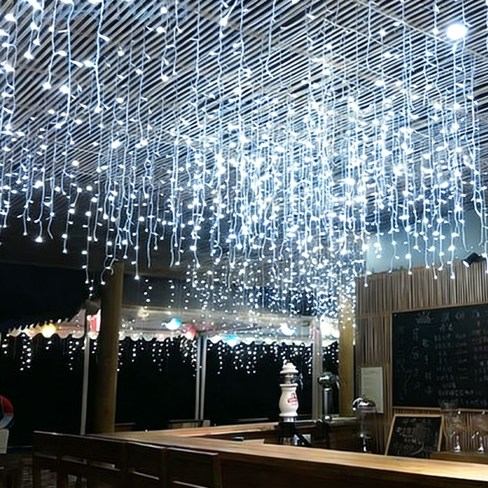 Tenda luminosa 10 metri da 700 Led Bianco Freddo altezza 100cm da interno ed esterno Wisdom - Foto 1