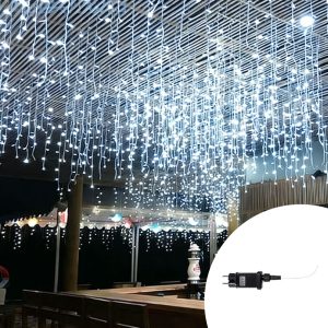 Foto principale Tenda luminosa 10 metri da 700 Led Bianco Freddo altezza 100cm da interno ed esterno Wisdom