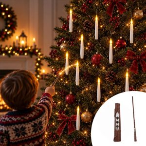 Foto principale 10 Candele magiche Led fluttuanti con bacchetta magica Bianco Caldo a batteria Wisdom