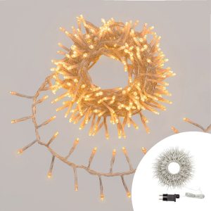 Foto principale Catena di luci 15 metri da 750 Led Mini Millepiedi Bianco Caldo con cavo trasparente Wisdom