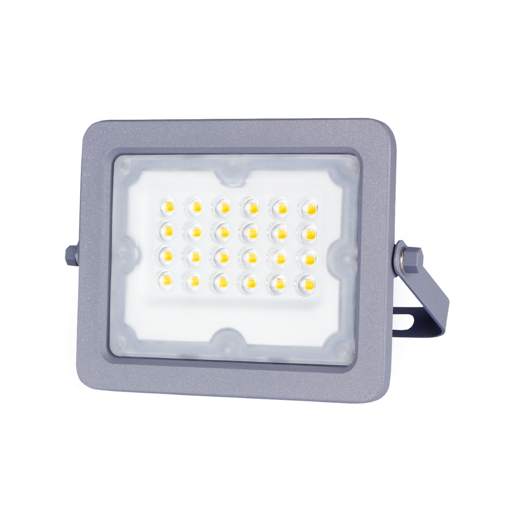 Faretto led da esterno 20w slim silver bianco neutro 4000k ... Faretti per esterno a led