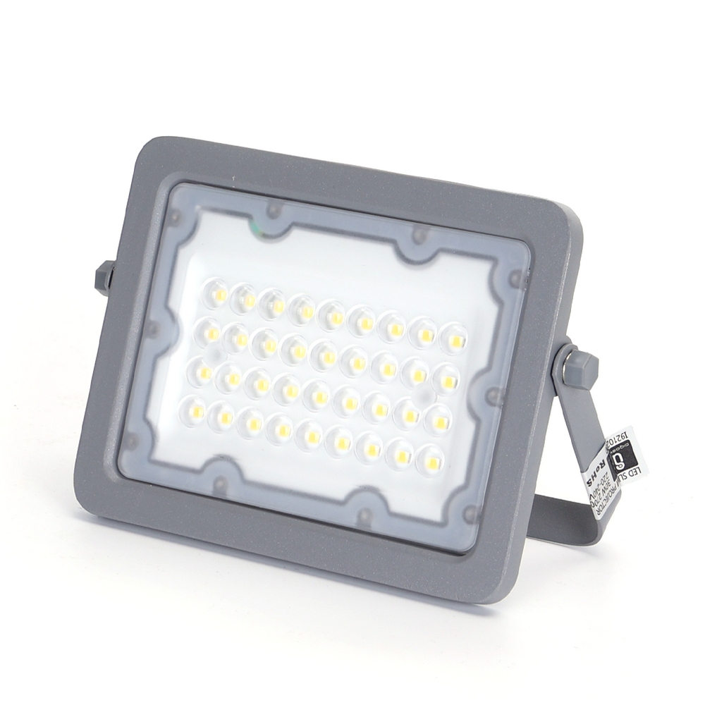 Faretto led da esterno 30w slim silver bianco neutro 4000k ... Fari da esterno led