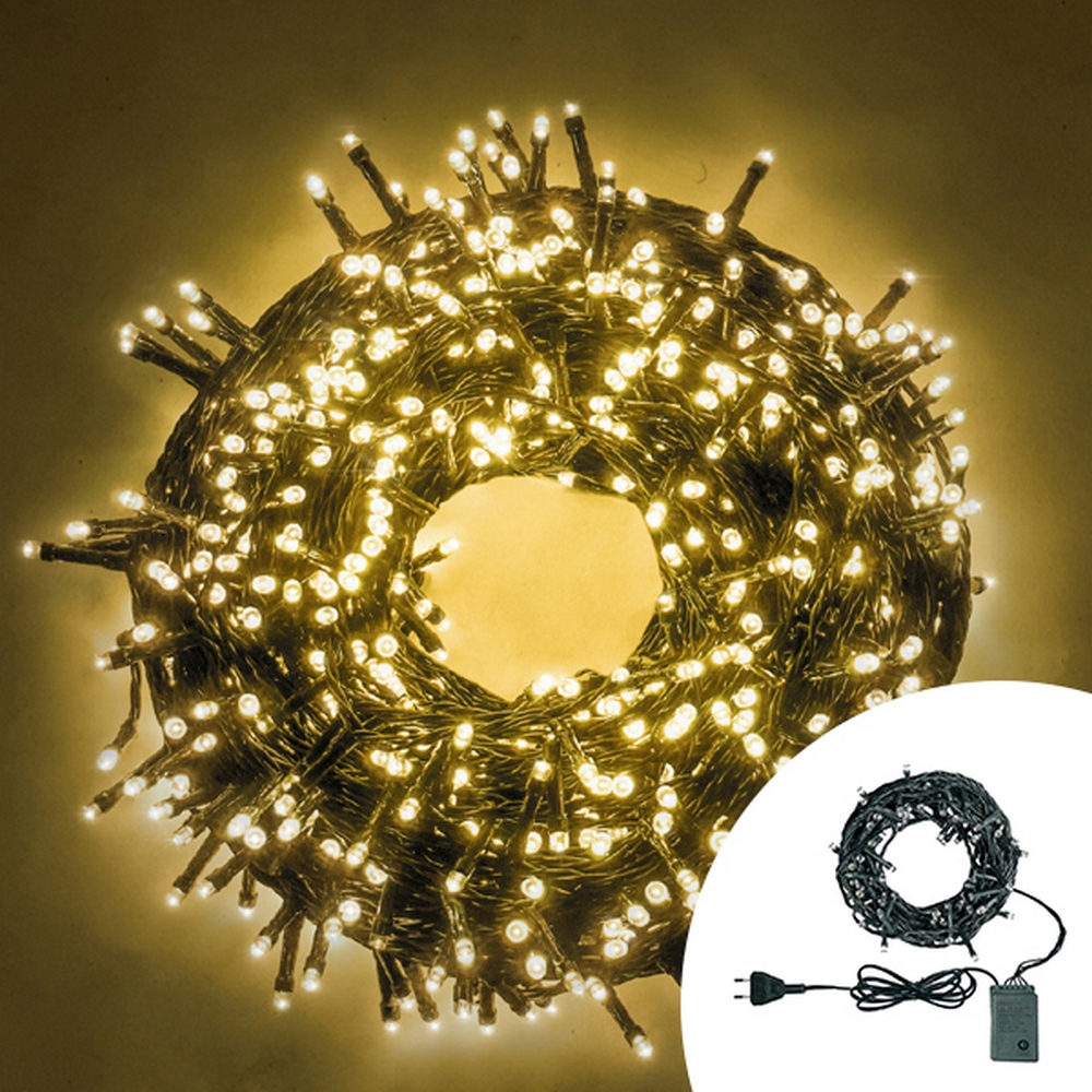 120 maxiled bianco caldo Catena 10 m cavo verde luci per albero luci di Natale prolungabile decorazioni luminose 