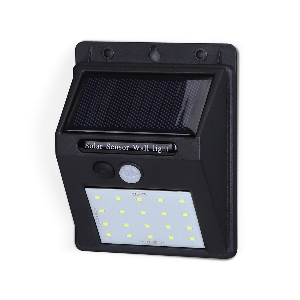 Planet Shop 2X Faro LED Mini Lampione Solare 128 LED per Esterno con Sensore di Movimento E Crepuscolare
